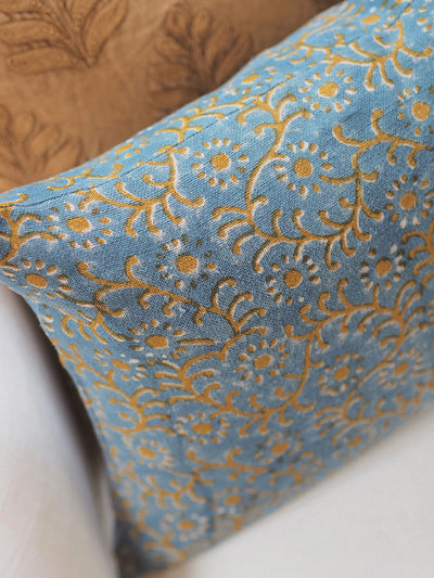 Kochin Teal Mustard Pillow | 14x20
