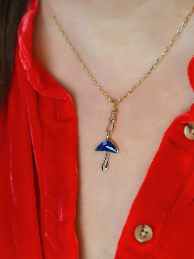 Night Gazer Mushroom Charm | 10K Gold - The Cross Decor & Design