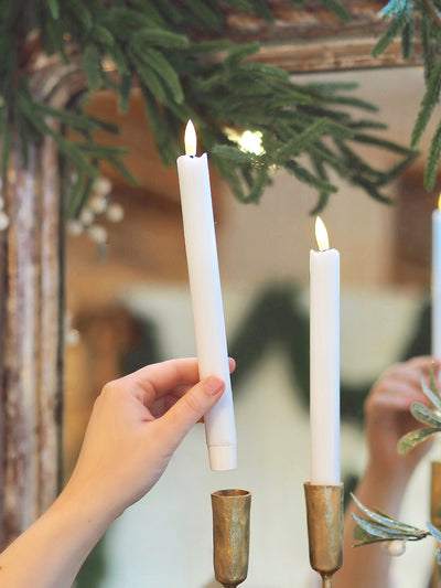 Battery Operated Taper Candle Set of 2 - The Cross Decor & Design