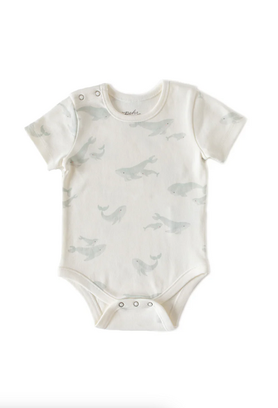 Follow Me Whales Short Sleeve One-Piece - The Cross Decor & Design