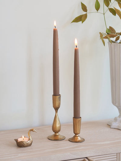 Twilight Nougat Taper Candle Set 12"