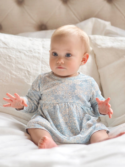 Blue Meadow Floral Dress & Bloomer