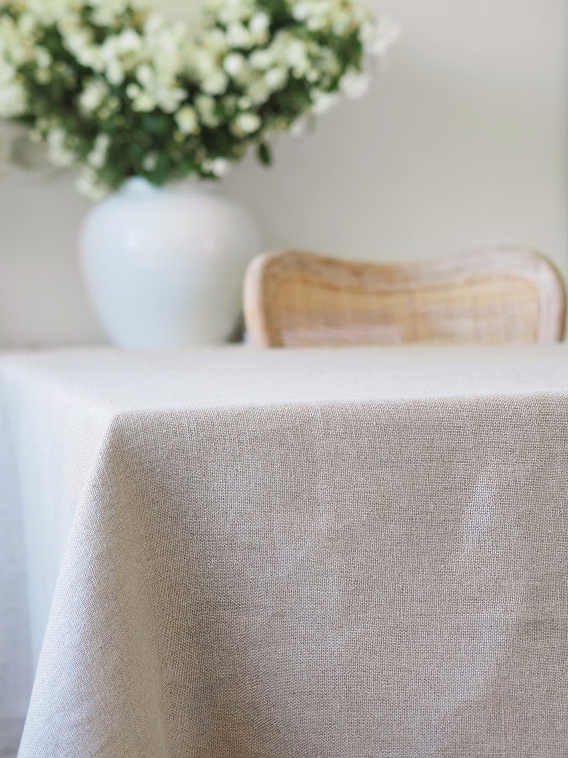 Natural Linen Tablecloth - The Cross Decor & Design