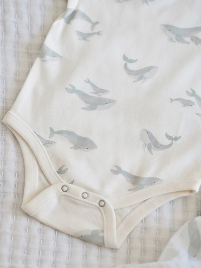 Follow Me Whales Short Sleeve One-Piece - The Cross Decor & Design