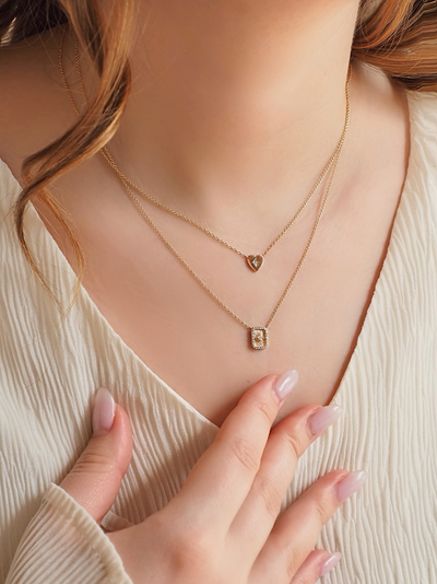 Starburst Heart Necklace | 14K Gold - The Cross Decor & Design