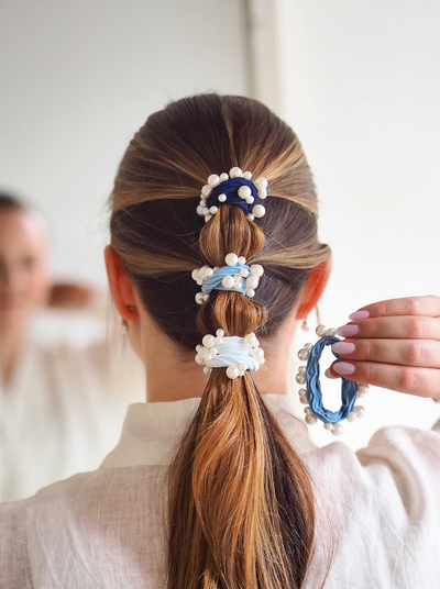 Coastal Pearl Hair Tie Set - The Cross Decor & Design