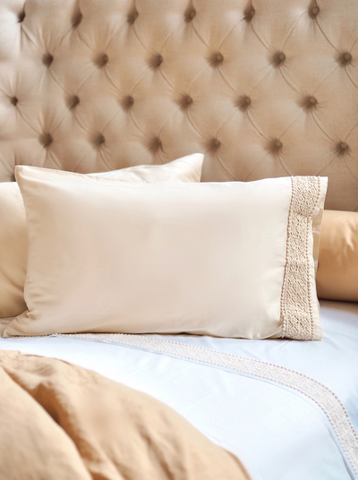 Bria Parchment Novola Lace Bedding - The Cross Decor & Design