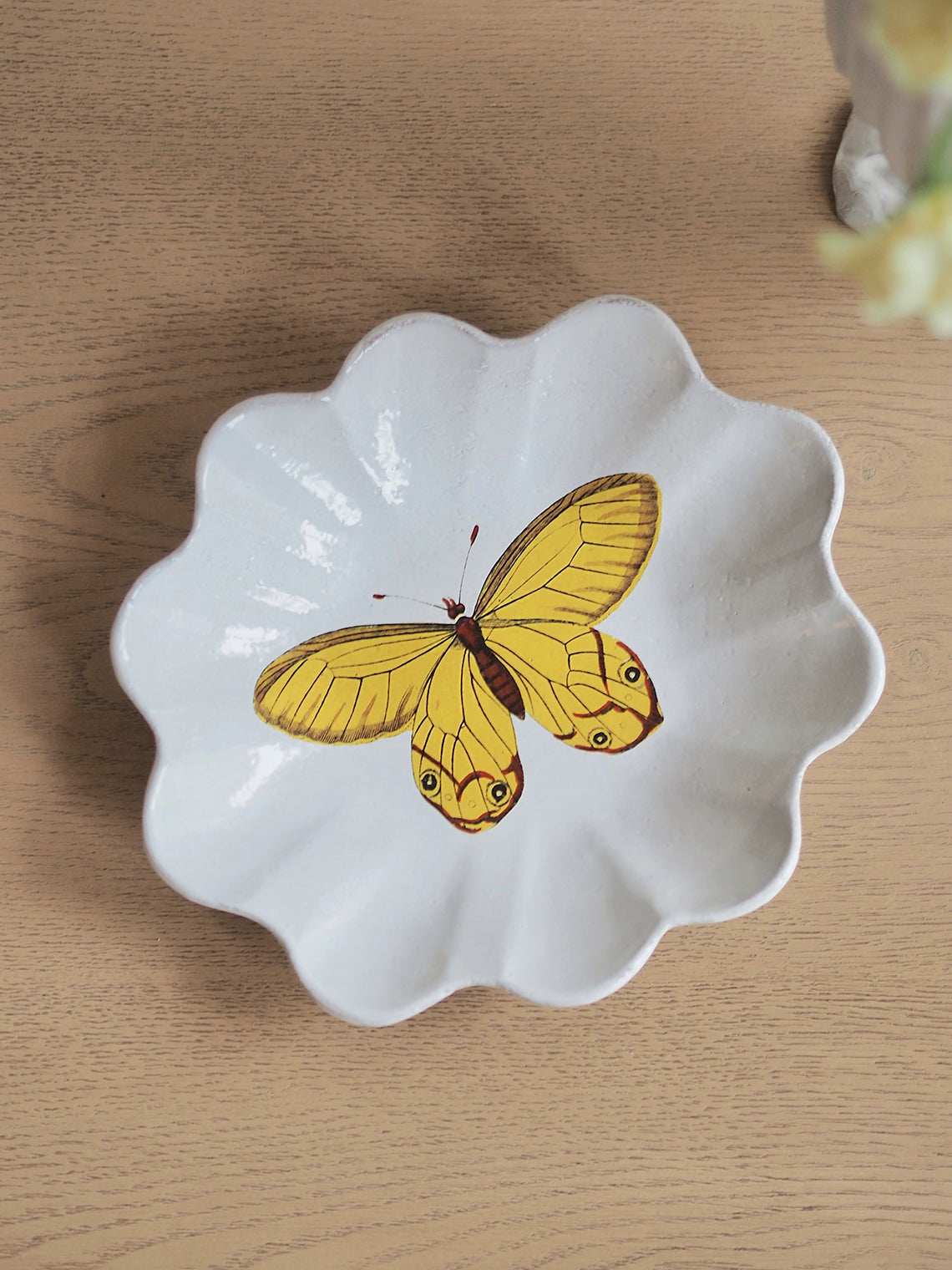 Yellow Butterfly Plate