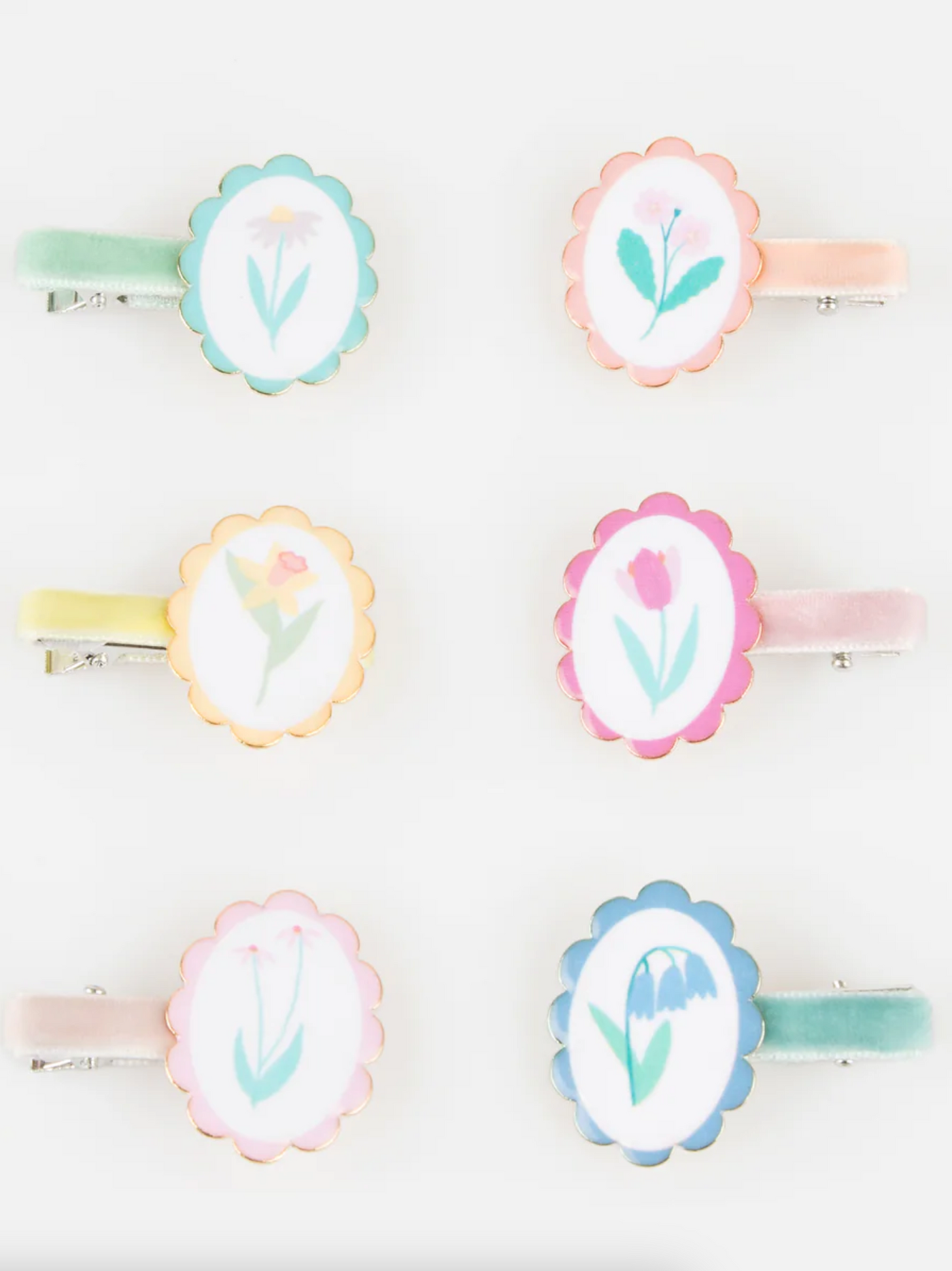 Flower Cameo Hair Clips - The Cross Decor & Design