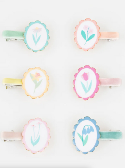 Flower Cameo Hair Clips - The Cross Decor & Design