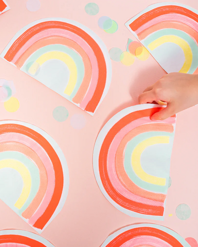 Neon Rainbow Napkins
