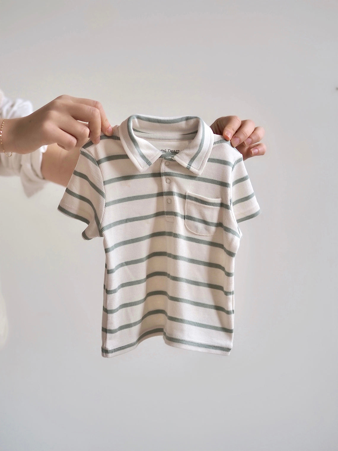 Sage Stripe Polo Shirt & Short Set