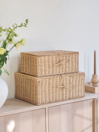 Cecilia Rattan Storage Box - The Cross Decor & Design
