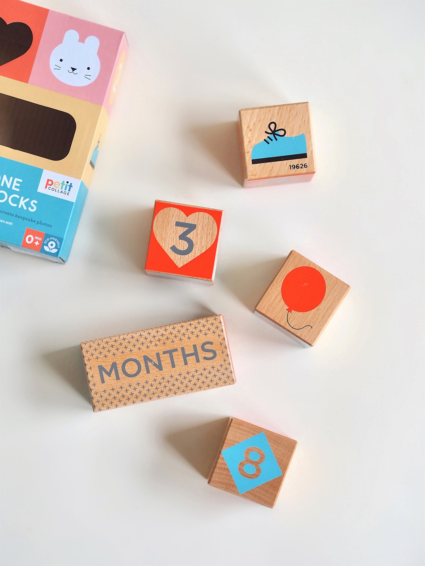 Wooden Milestone Baby Blocks - The Cross Decor & Design