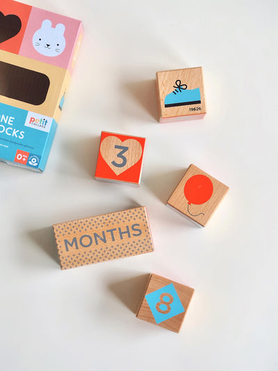Wooden Milestone Baby Blocks - The Cross Decor & Design