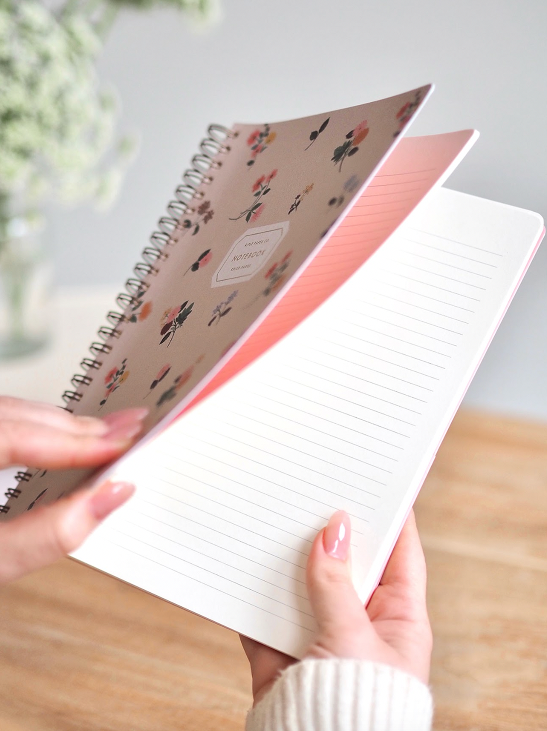 Ditsy Dahlia Spiral Notebook - The Cross Decor & Design