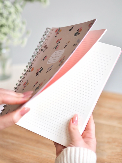 Ditsy Dahlia Spiral Notebook - The Cross Decor & Design