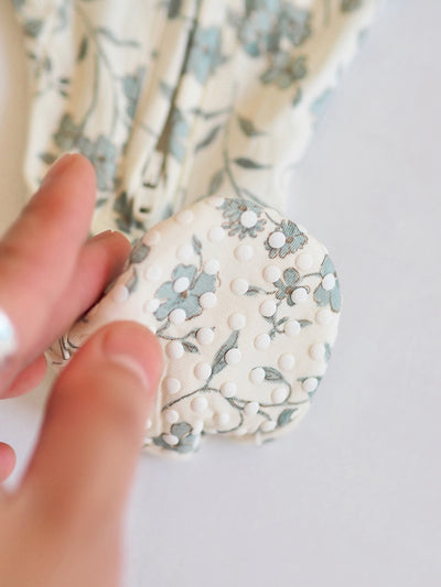 Baby's Breath Floral Zipper Footie - The Cross Decor & Design