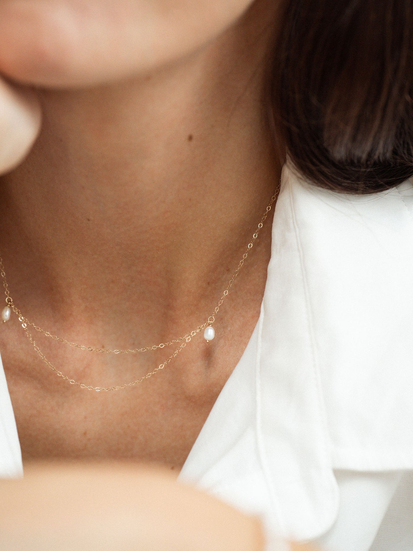 Renewal Pearl Collar Necklace
