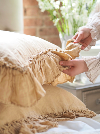 Linen Whisper Honeycomb Euro Sham - The Cross Decor & Design