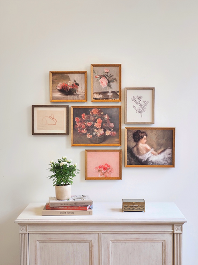 Blush Roses Framed Canvas Print | 8x10 - The Cross Decor & Design