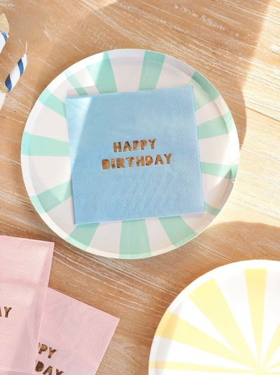 8 Colour Happy Birthday Napkins - The Cross Decor & Design