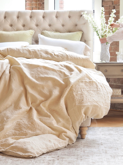 Ines Parchment Bedding - The Cross Decor & Design