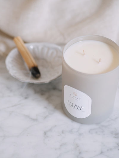 Sacred Smoke 2 Wick Candle - The Cross Decor & Design