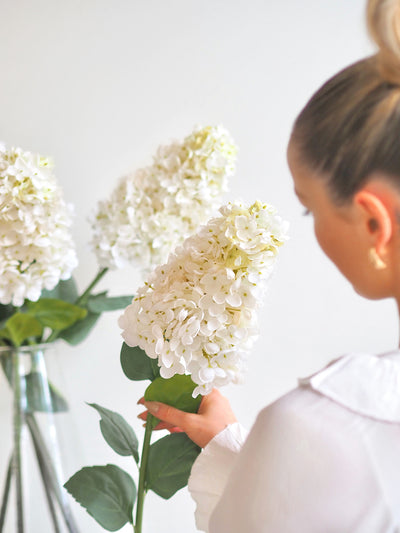 Faux Hydrangea Paniculata Stem