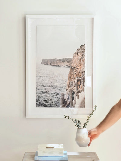 Cliffside Matte White Frame | 25.75" x 37.75" - The Cross Decor & Design
