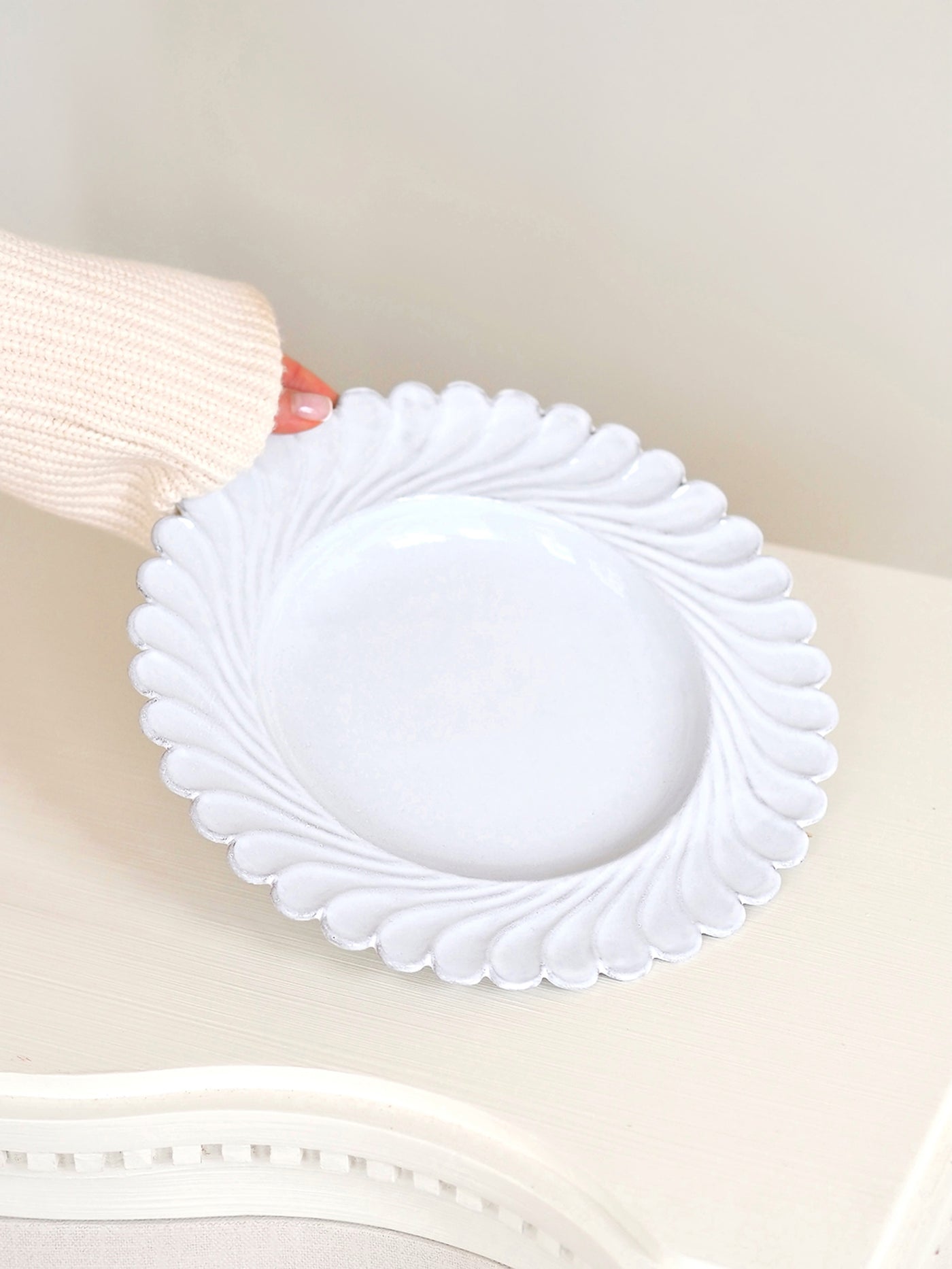 Astier De Villate | Peggy Scalloped Edge Soup Plate - The Cross Decor & Design