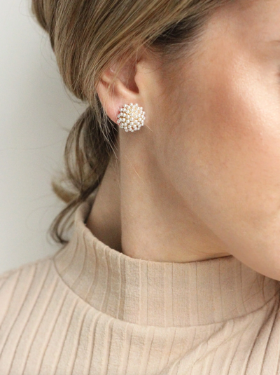 Pearl Pave Studs - The Cross Decor & Design