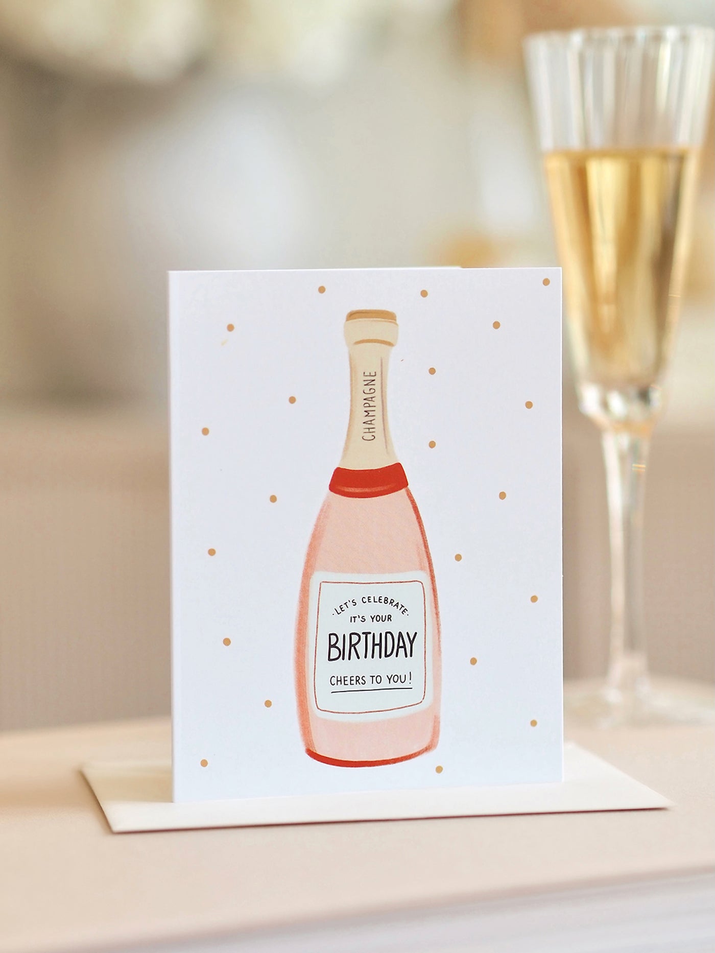Birthday Champagne Card - The Cross Decor & Design