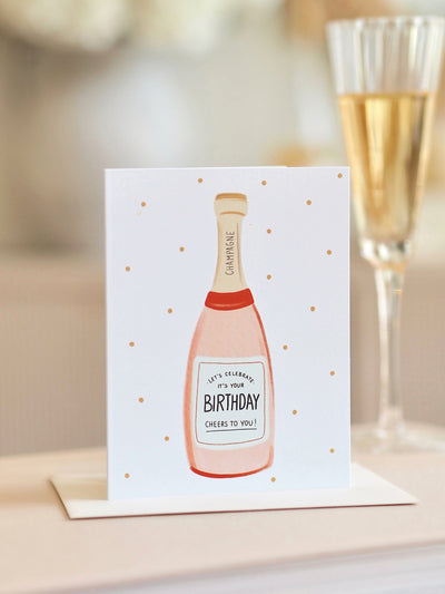 Birthday Champagne Card - The Cross Decor & Design