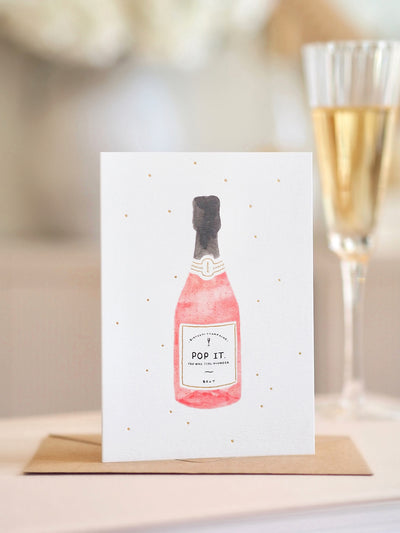 Birthday Gold Champagne Card - The Cross Decor & Design