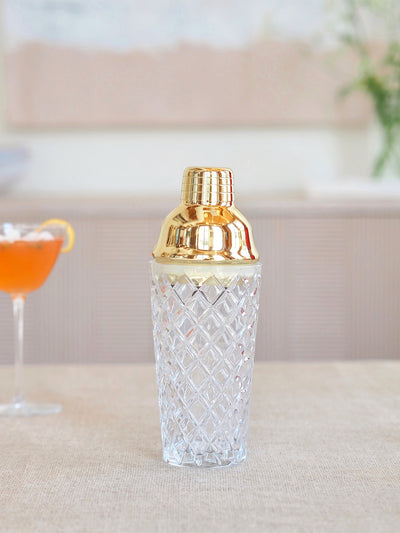 Gold Embossed Glass Shaker