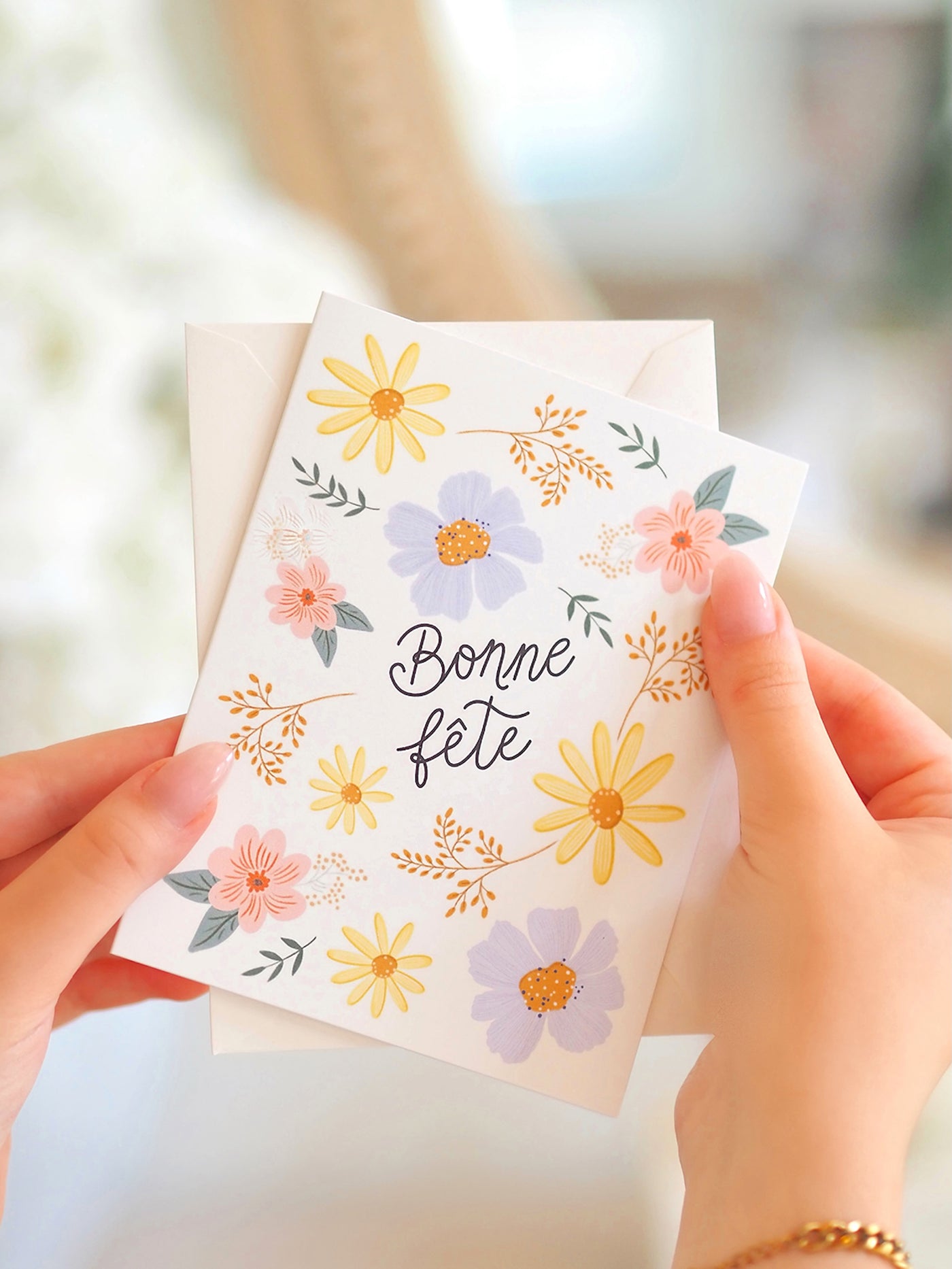 Flourish Bonne Fete Card - The Cross Decor & Design
