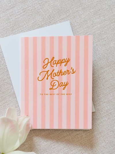 Pink Striped Mother's Day Card - The Cross Decor & Design