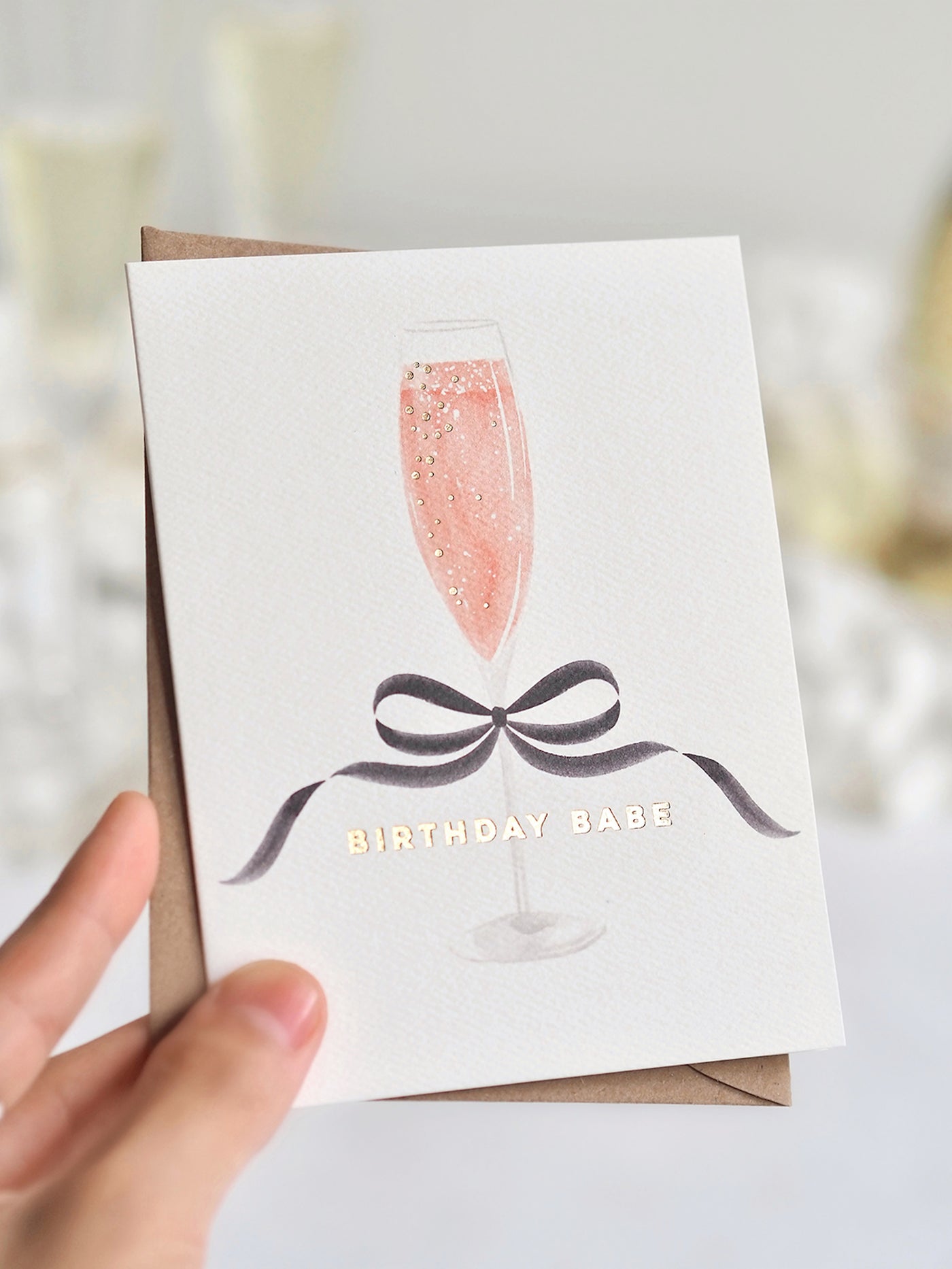 Bow Birthday Babe Greeting Card - The Cross Decor & Design