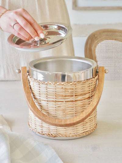 Arbor Rattan Ice Bucket - The Cross Decor & Design