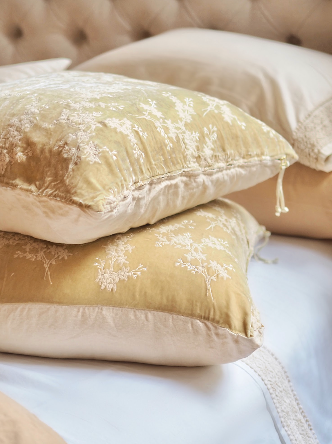 Lynette Parchment Bedding - The Cross Decor & Design