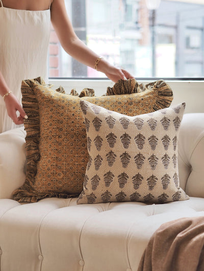 Anika Positano Ruffle Pillow | 22x22