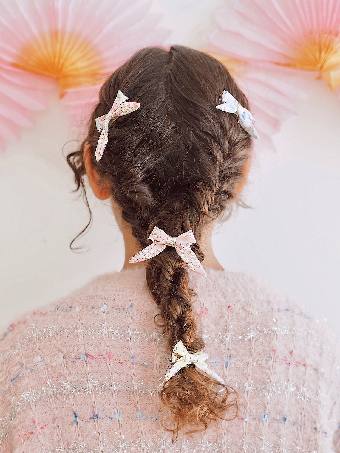 Floral Bow Hair Clips