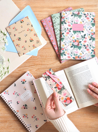 Ditsy Dahlia Spiral Notebook - The Cross Decor & Design