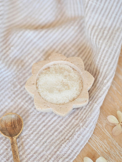 Travertine Lotus Pinch Bowl - The Cross Decor & Design