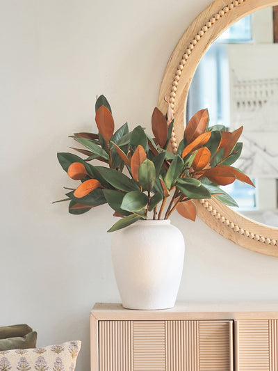 Magnolia Faux Leaves Stem