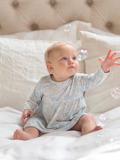 Blue Meadow Floral Dress & Bloomer