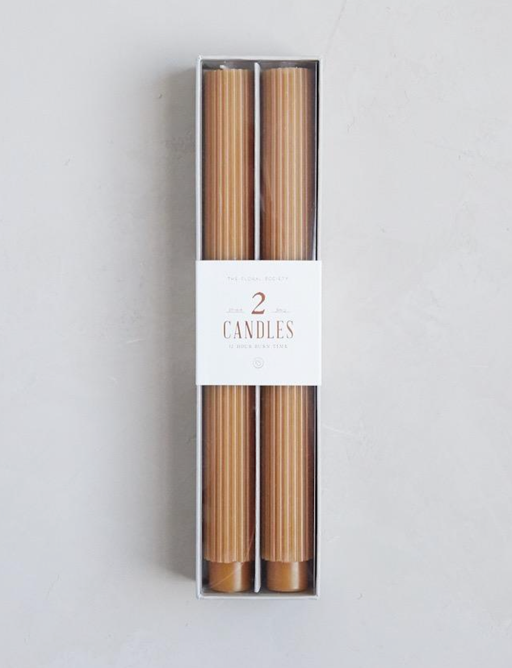 Ribbed Miel Taper Candle Set | 10" - The Cross Decor & Design