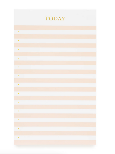 Pink Striped Today Notepad