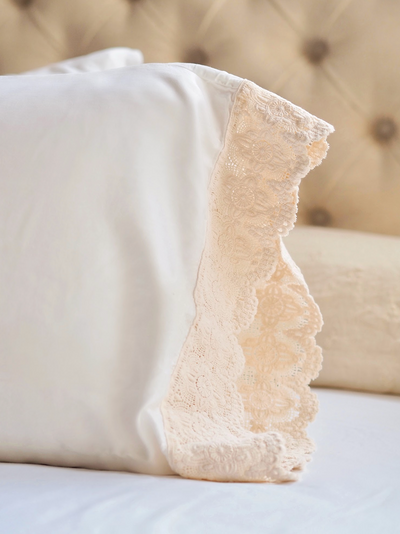 Madera Luxe White Donella Lace Bedding - The Cross Decor & Design
